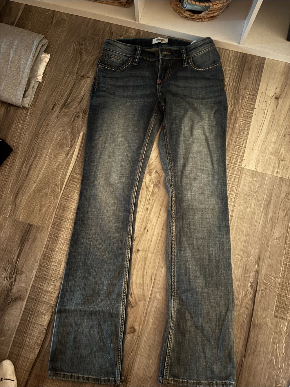 Wrangler Women's Dark Blue Straight Leg Jeans